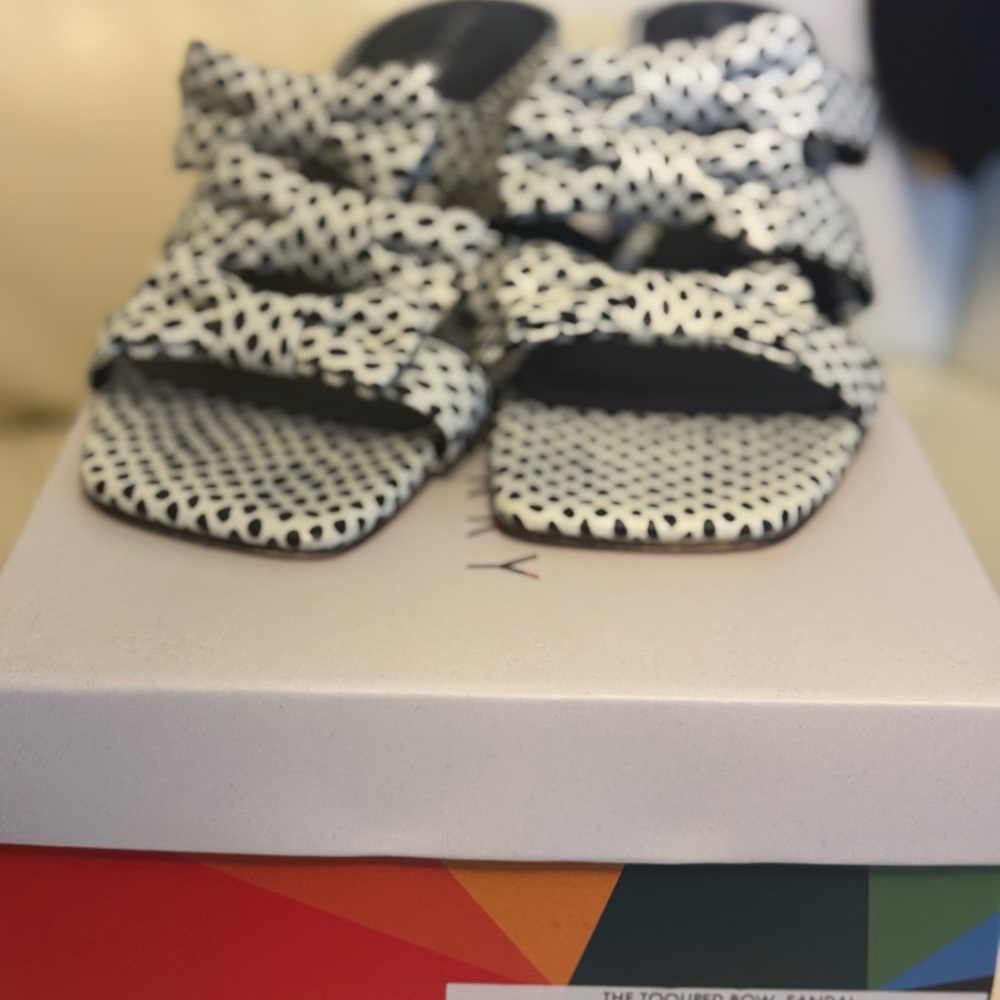 Katy Perry Collections Black and White Polka Dot Sandals